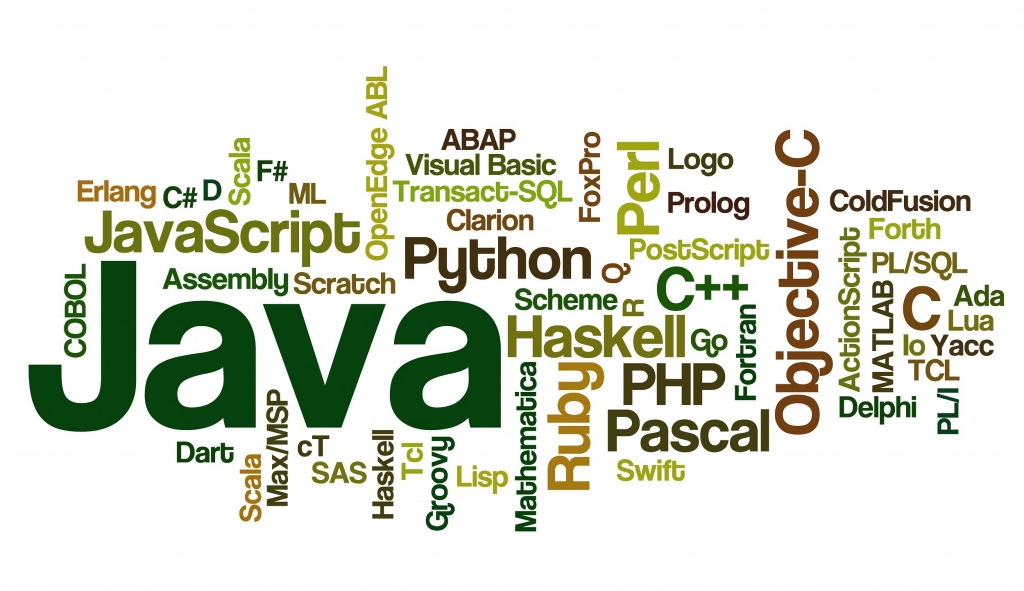 Wordcloud lists most popular programming languages